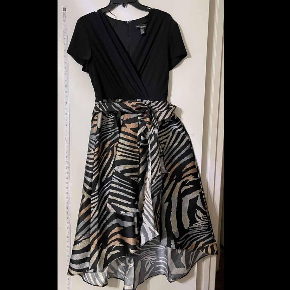 R & M Richards Zebra Print Dress New